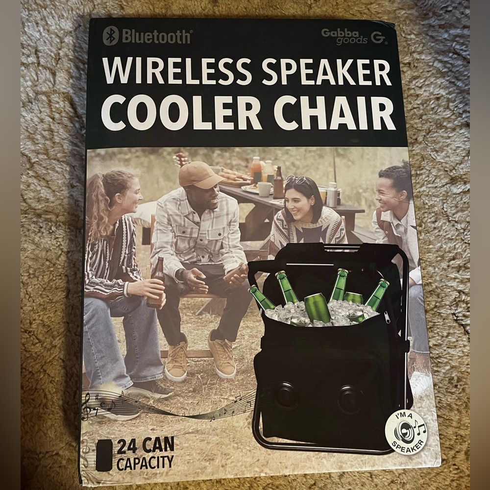 Wireless speaker cooler chair